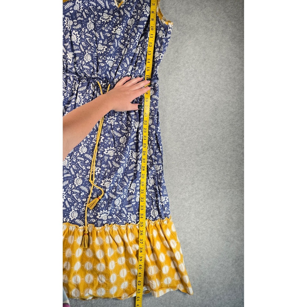 Matilda Jane Womens Wish You Were Here Floral Geometric Midi Dress Medium Cotton - Picture 14 of 15